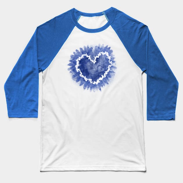 Tie dye heart Baseball T-Shirt by GULSENGUNEL